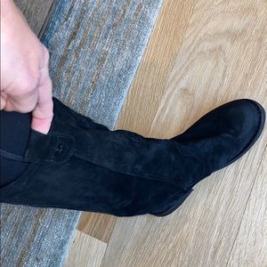 Fiorentini and baker tall suede black boot size 35